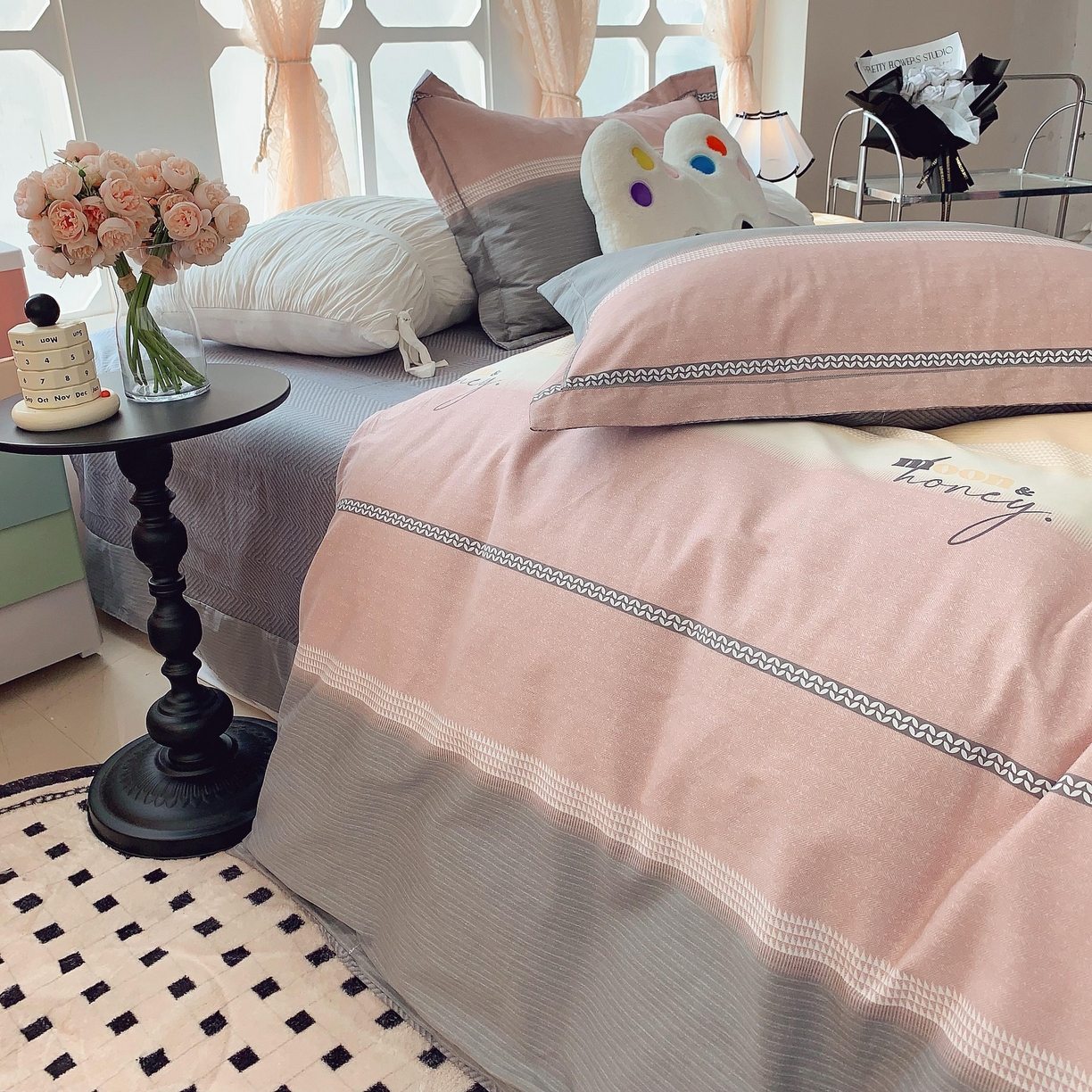 91家纺网 家纺一手货源 找家纺 莱豫家纺 2025新款亲肤舒适小清新印花纯棉四件套 华尔娜