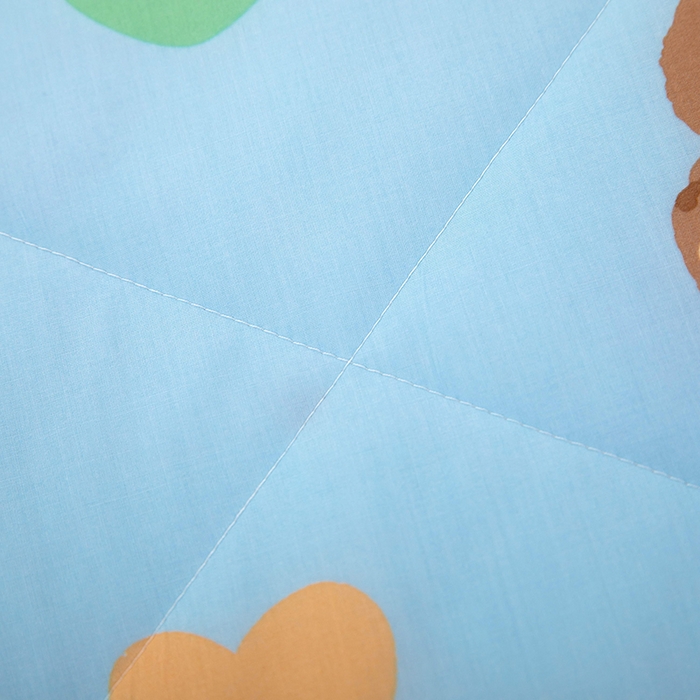 91家纺网 家纺一手货源 找家纺 天瑜家纺 2025新款棉绸夏被苏香绸舒香绸夏凉被人造棉空调被 爱心熊蓝