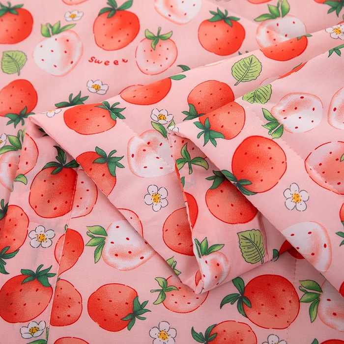 91家纺网 家纺一手货源 找家纺 天瑜家纺 2025新款棉绸夏被苏香绸舒香绸夏凉被人造棉空调被 草莓红