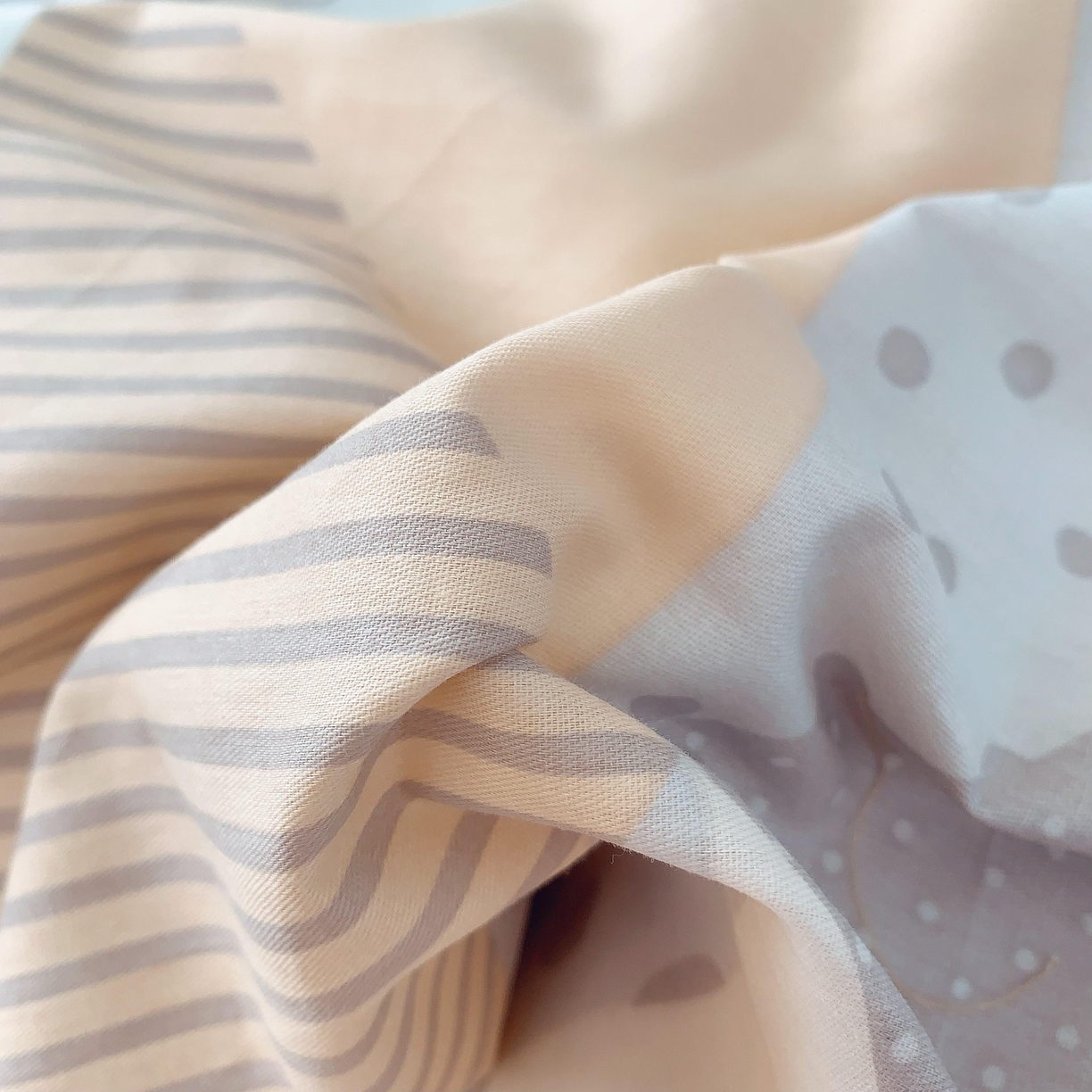 91家纺网 家纺一手货源 找家纺 莱豫家纺 2025新款亲肤舒适小清新印花纯棉四件套 卡布奇诺