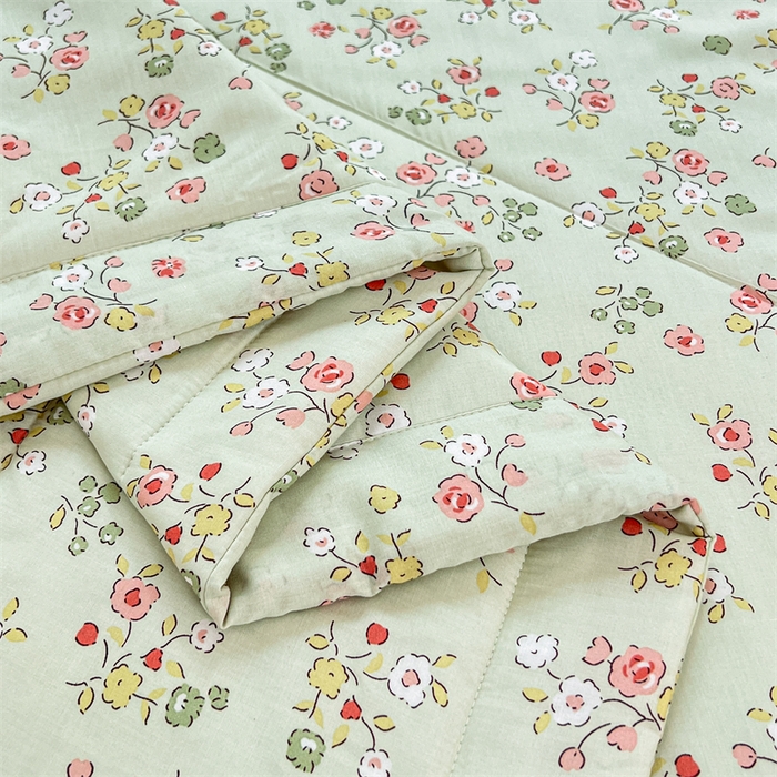 91家纺网 家纺一手货源 找家纺 天瑜家纺 2025新款棉绸夏被苏香绸舒香绸夏凉被人造棉空调被 春日绿