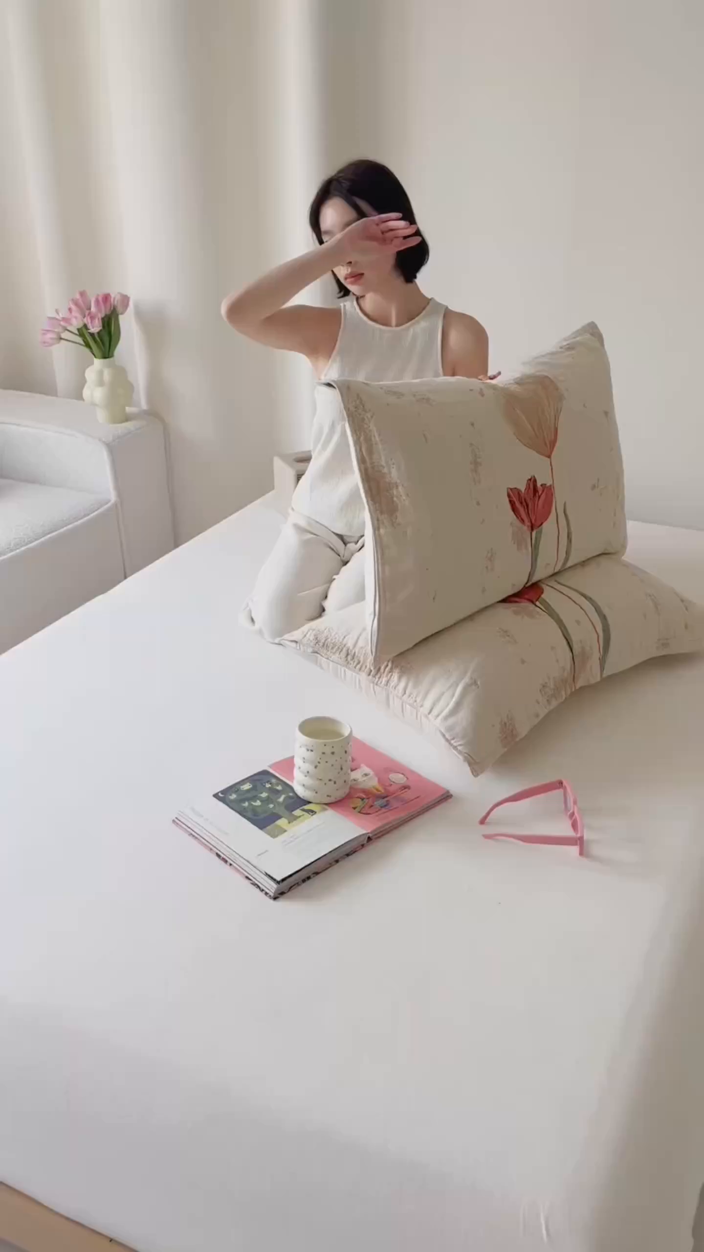 91家纺网 家纺一手货源 找家纺 爱港家纺 2025新款全棉色织纱枕巾 花卉枕头巾 隔热耐脏防滑枕巾 枕巾-闭月-貂蝉 52*75cm/只