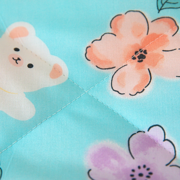 91家纺网 家纺一手货源 找家纺 天瑜家纺 2025新款棉绸夏被苏香绸舒香绸夏凉被人造棉空调被 缤纷蓝