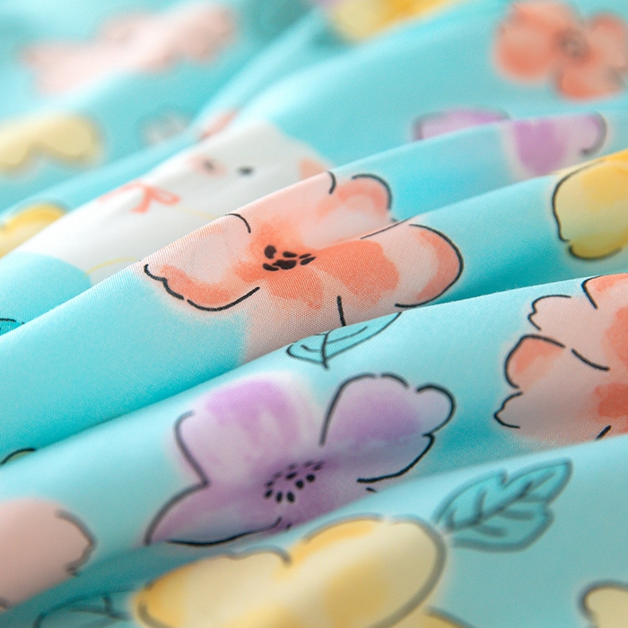 91家纺网 家纺一手货源 找家纺 天瑜家纺 2025新款棉绸夏被苏香绸舒香绸夏凉被人造棉空调被 缤纷蓝