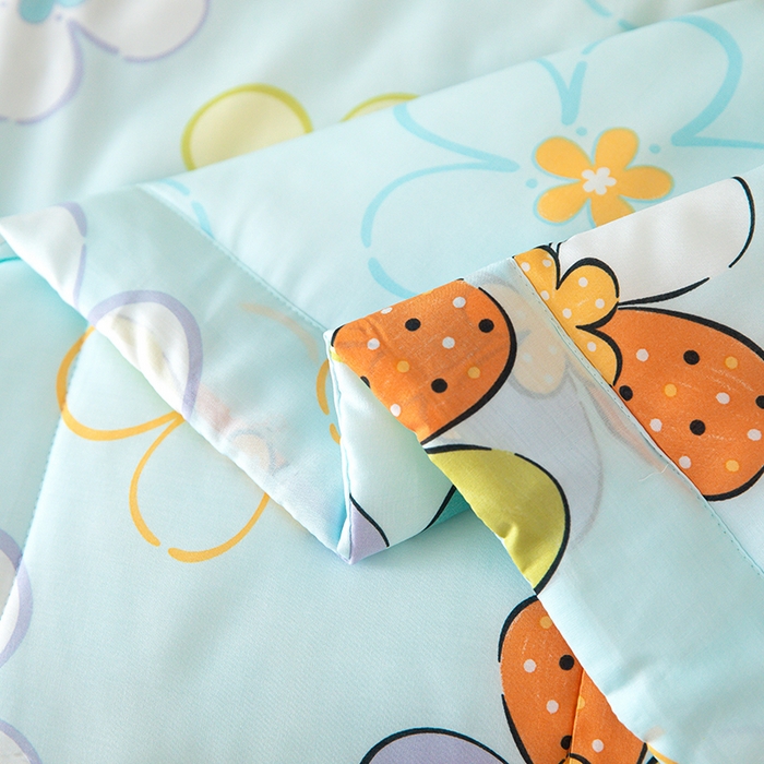 91家纺网 家纺一手货源 找家纺 天瑜家纺 2025新款棉绸夏被苏香绸舒香绸夏凉被人造棉空调被 七色花 蓝