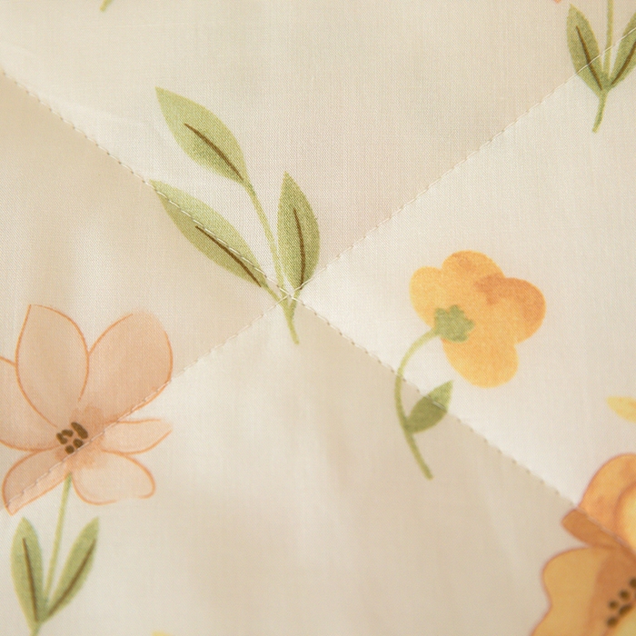 91家纺网 家纺一手货源 找家纺 天瑜家纺 2025新款棉绸夏被苏香绸舒香绸夏凉被人造棉空调被 盈盈夏日 米