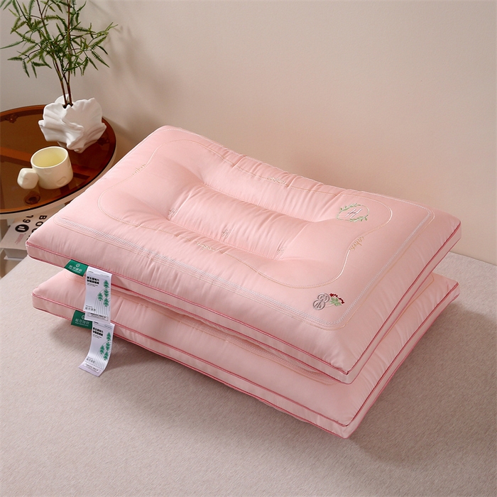 天意美枕芯 2025新款草本1+1枕头枕芯 粉色 48*74cm/只