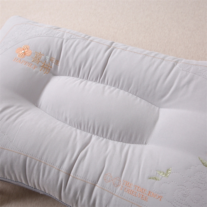 91家纺网 家纺一手货源 找家纺 天意美枕芯 2025新款喜柿花生枕头枕芯 灰色 48*74cm/对