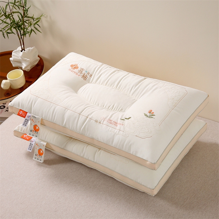 天意美枕芯 2025新款喜柿花生枕头枕芯 白色 48*74cm/只