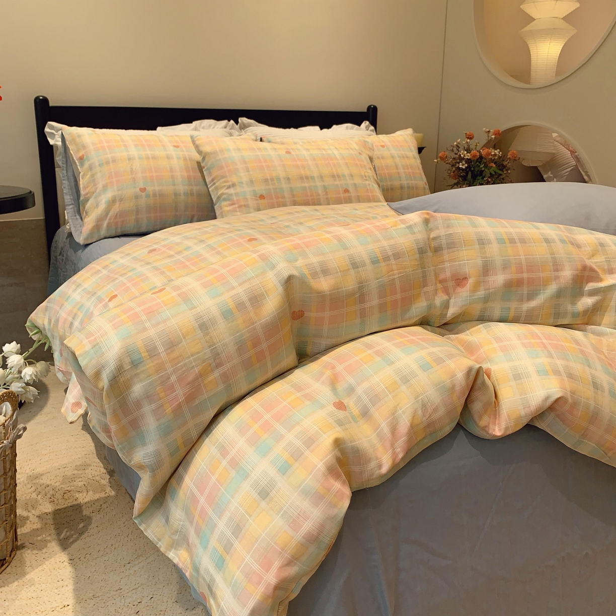 91家纺网 家纺一手货源 找家纺 （总）莱豫家纺 2025新款亲肤舒适双层纱四件套