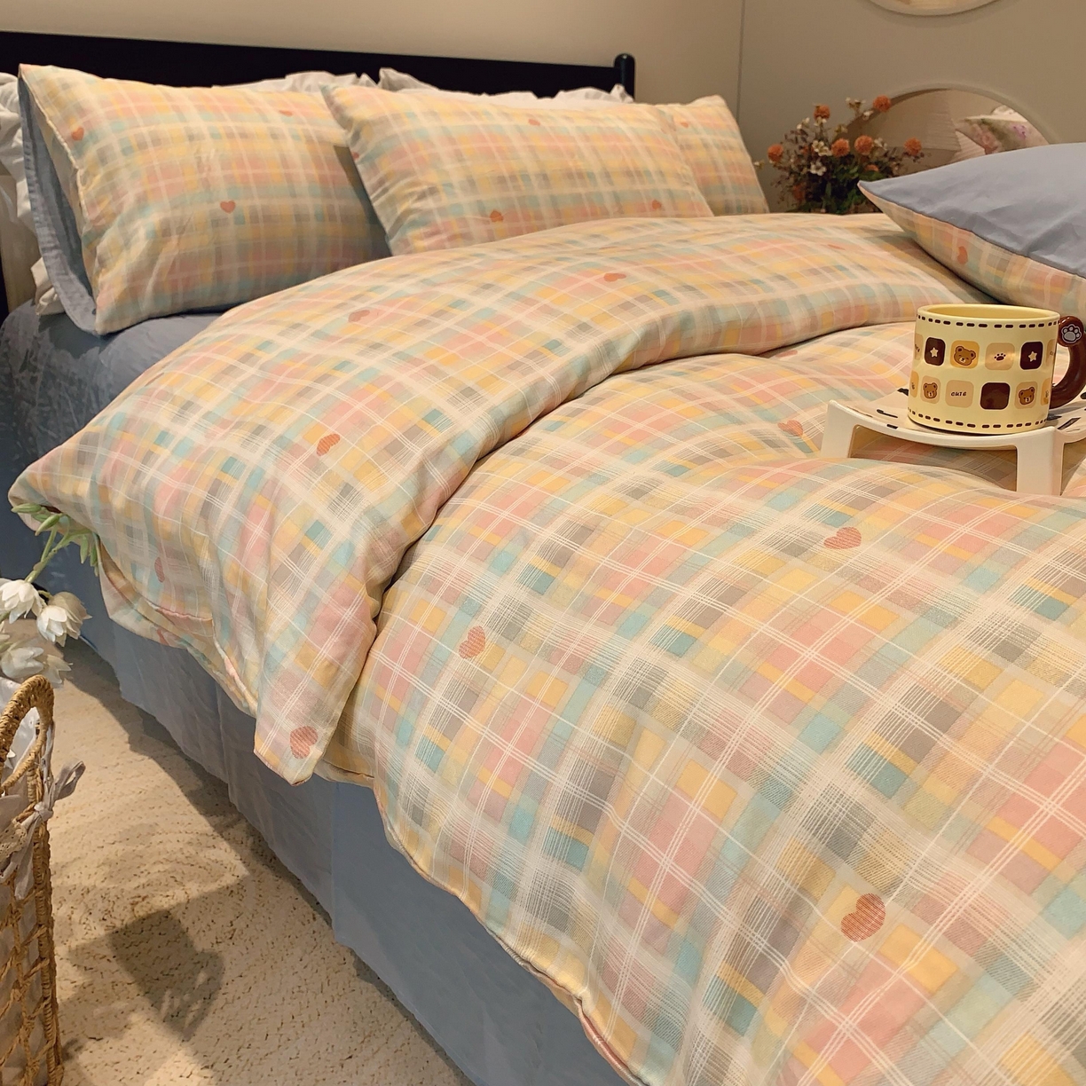 91家纺网 家纺一手货源 找家纺 （总）莱豫家纺 2025新款亲肤舒适双层纱四件套