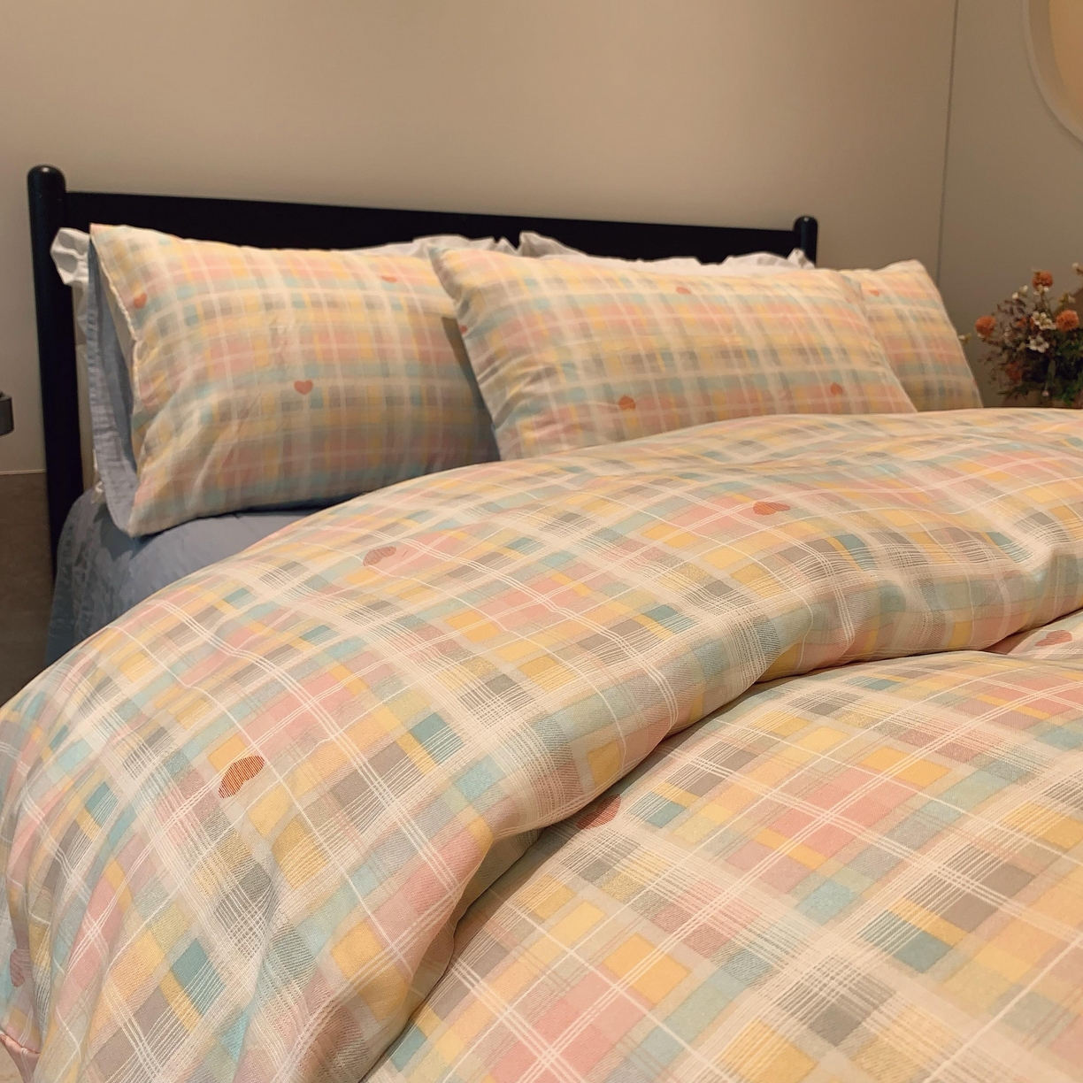 91家纺网 家纺一手货源 找家纺 （总）莱豫家纺 2025新款亲肤舒适双层纱四件套