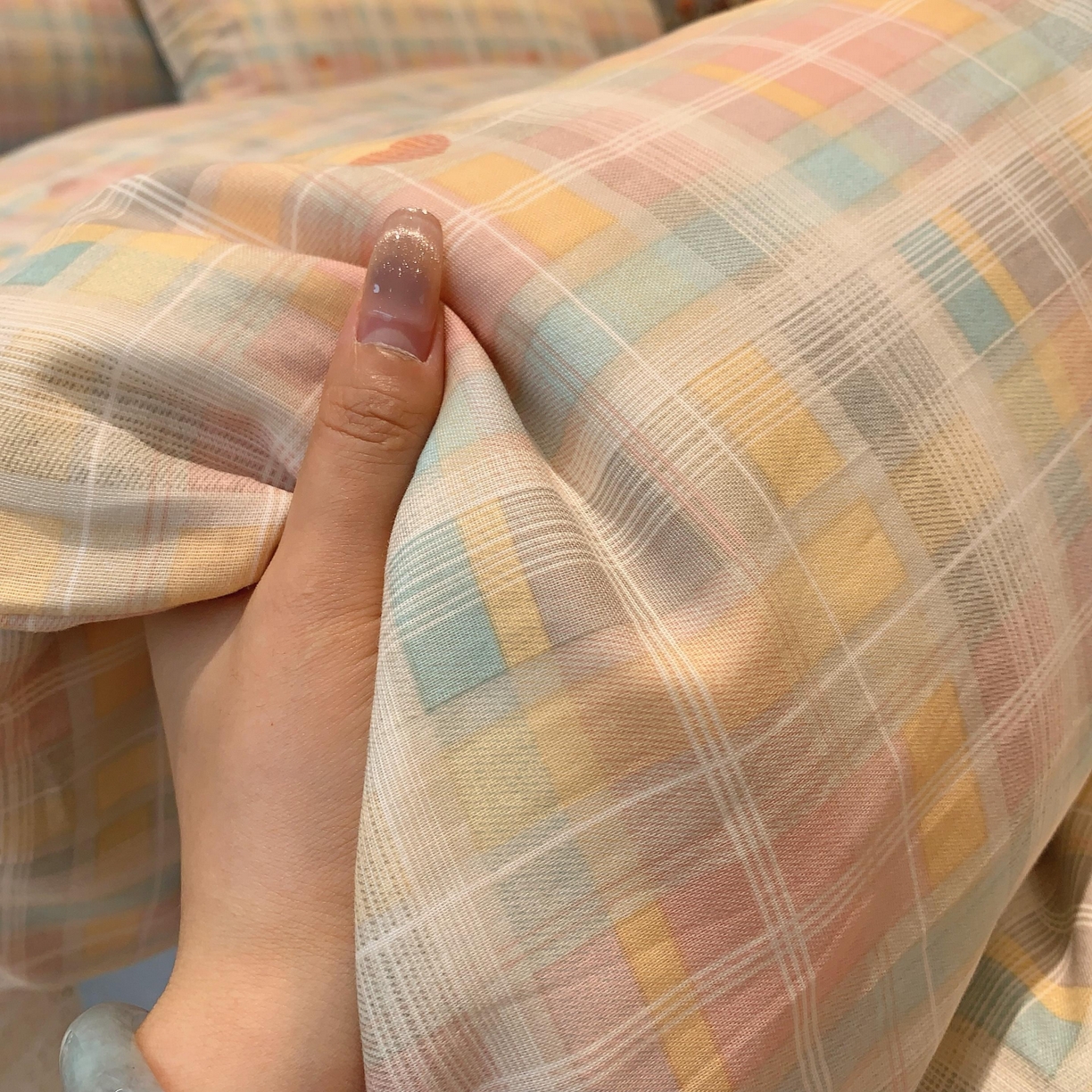 91家纺网 家纺一手货源 找家纺 （总）莱豫家纺 2025新款亲肤舒适双层纱四件套