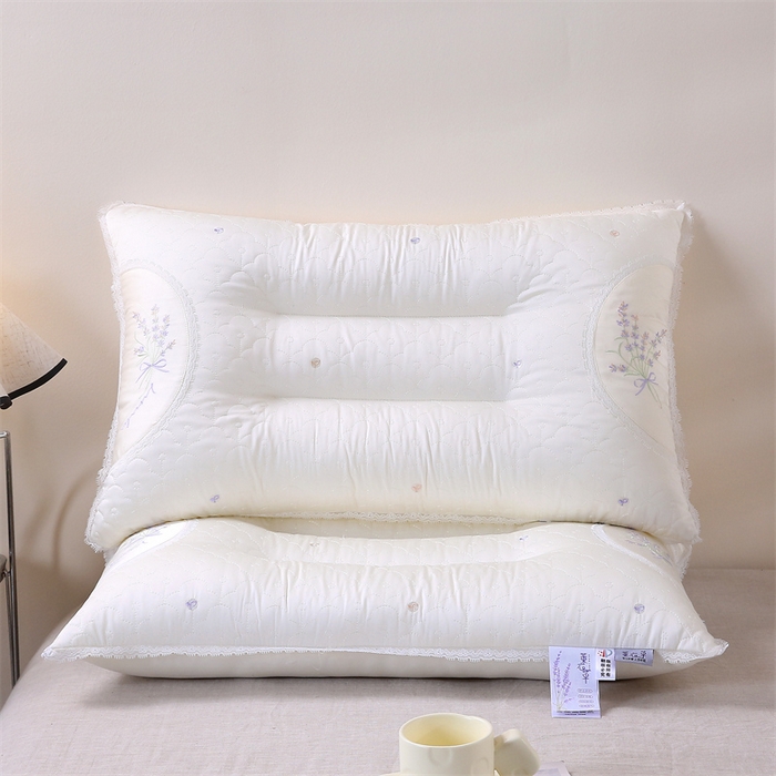 （总）天意美枕芯 2025新款薰衣草花边养身枕枕头枕芯