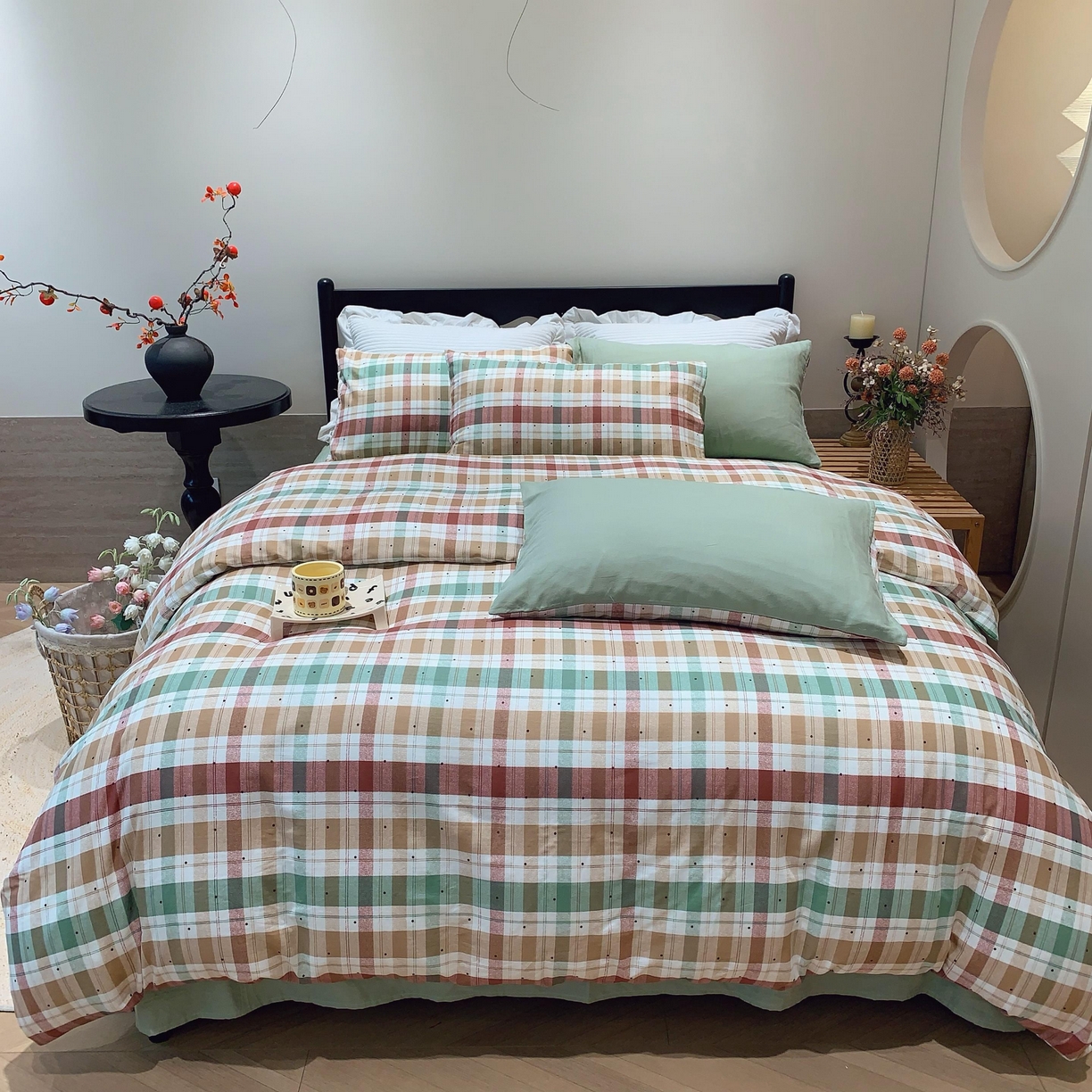 91家纺网 家纺一手货源 找家纺 （总）莱豫家纺 2025新款亲肤舒适双层纱四件套