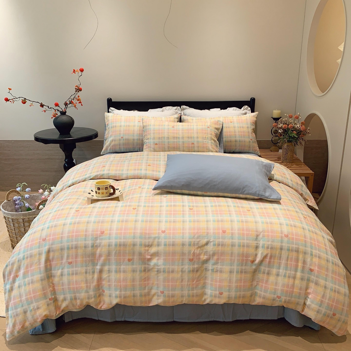 莱豫家纺 2025新款亲肤舒适双层纱四件套 爱的蜜语