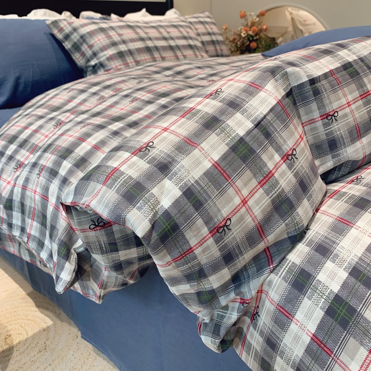 91家纺网 家纺一手货源 找家纺 莱豫家纺 2025新款亲肤舒适双层纱四件套 爱尔兰