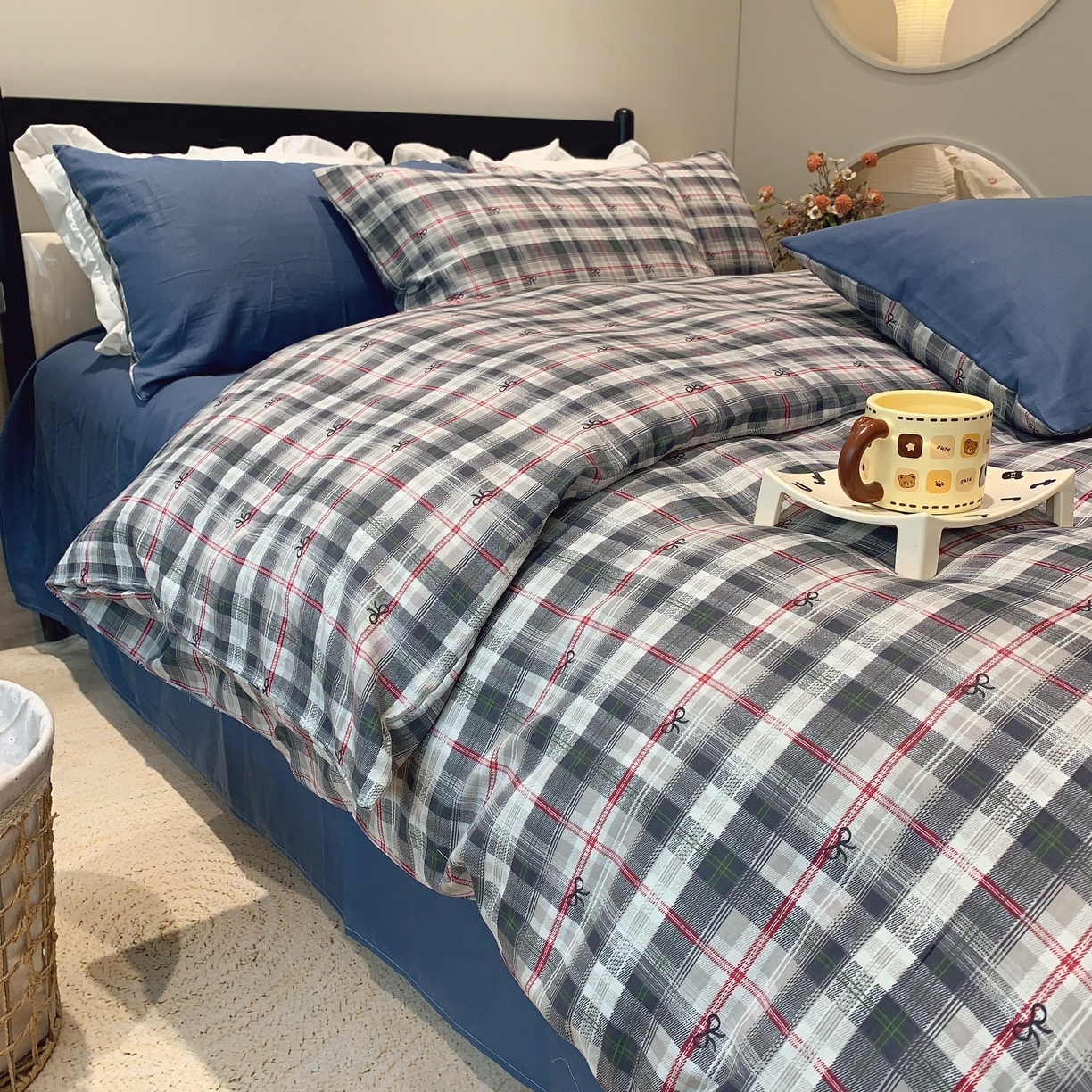 91家纺网 家纺一手货源 找家纺 莱豫家纺 2025新款亲肤舒适双层纱四件套 爱尔兰