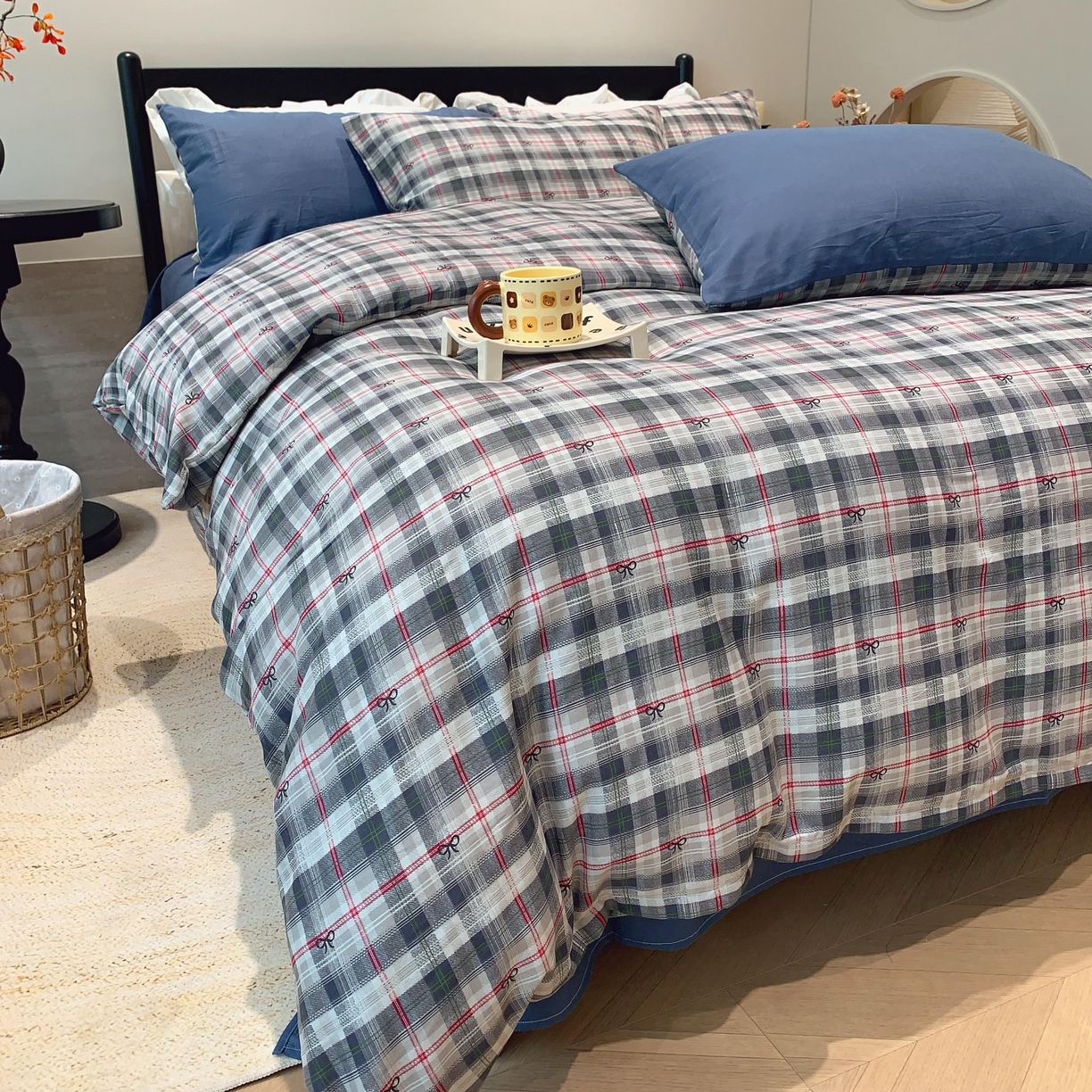 91家纺网 家纺一手货源 找家纺 莱豫家纺 2025新款亲肤舒适双层纱四件套 爱尔兰