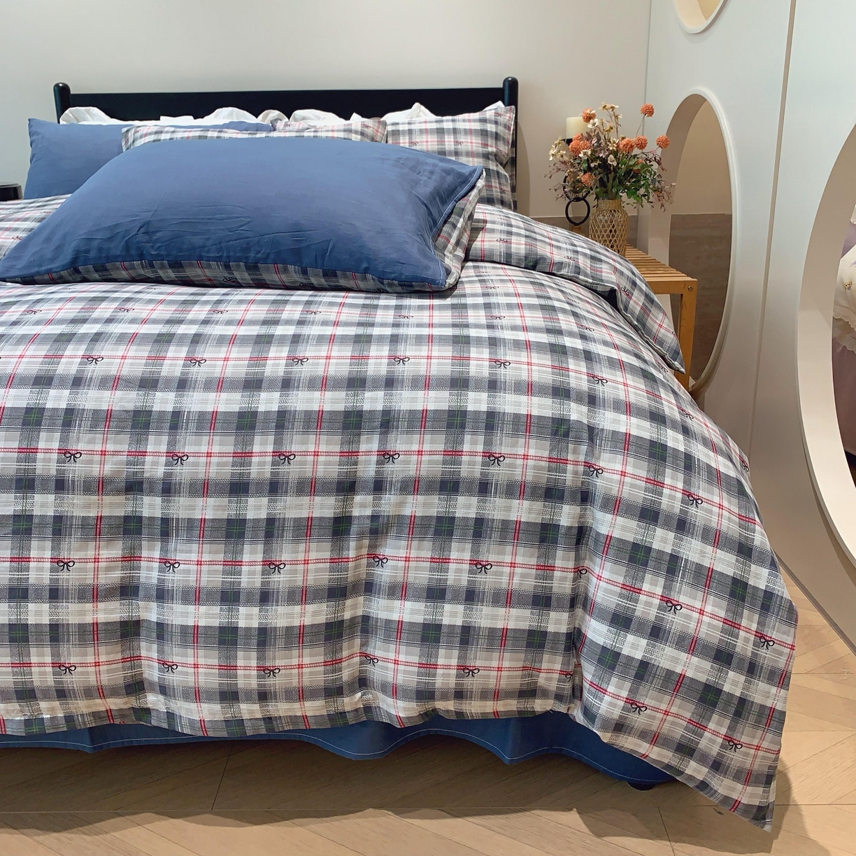 91家纺网 家纺一手货源 找家纺 莱豫家纺 2025新款亲肤舒适双层纱四件套 爱尔兰