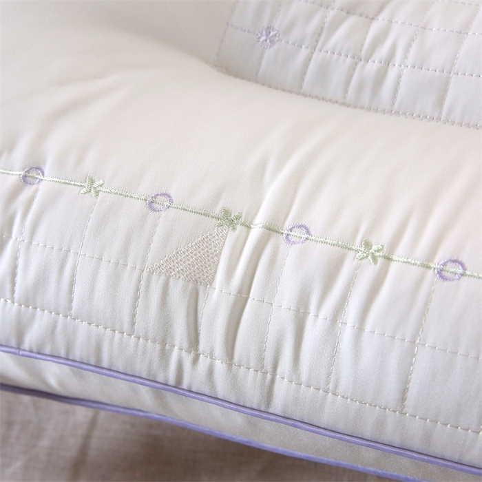 91家纺网 家纺一手货源 找家纺 天意美枕芯 2025新款薰衣草养生保健枕枕头枕芯 薰衣草立体养身枕-皎洁白 48*74cm/只