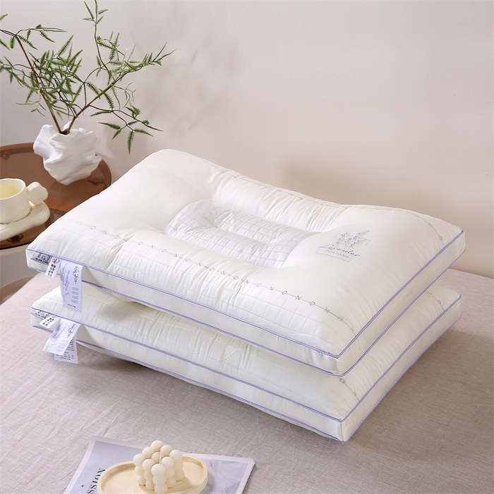 天意美枕芯 2025新款薰衣草养生保健枕枕头枕芯 薰衣草立体养身枕-皎洁白 48*74cm/对