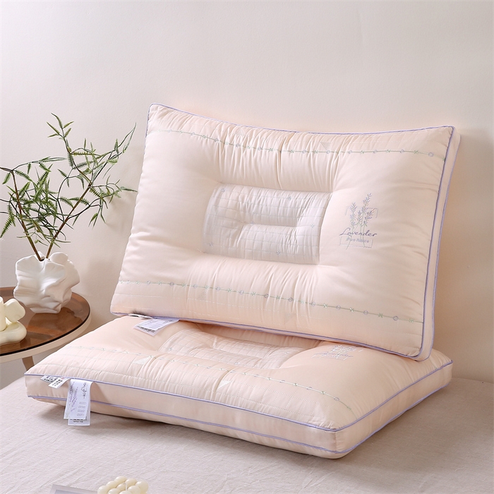 天意美枕芯 2025新款薰衣草养生保健枕枕头枕芯 薰衣草立体养身枕-嫩粉 48*74cm/只