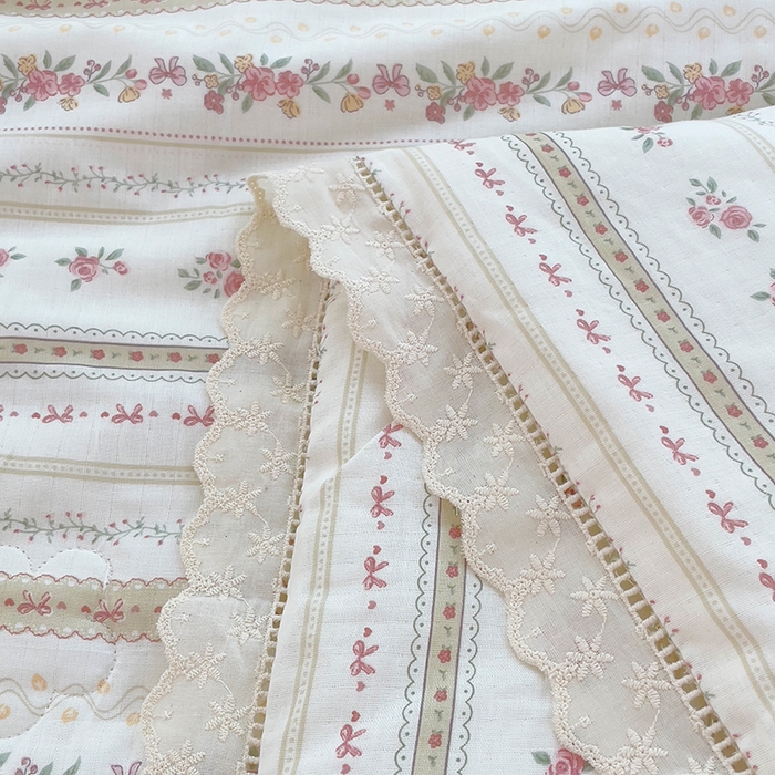 91家纺网 家纺一手货源 找家纺 集布 2025新款100%全棉双层纱花边款夏被夏凉被 苏黎世