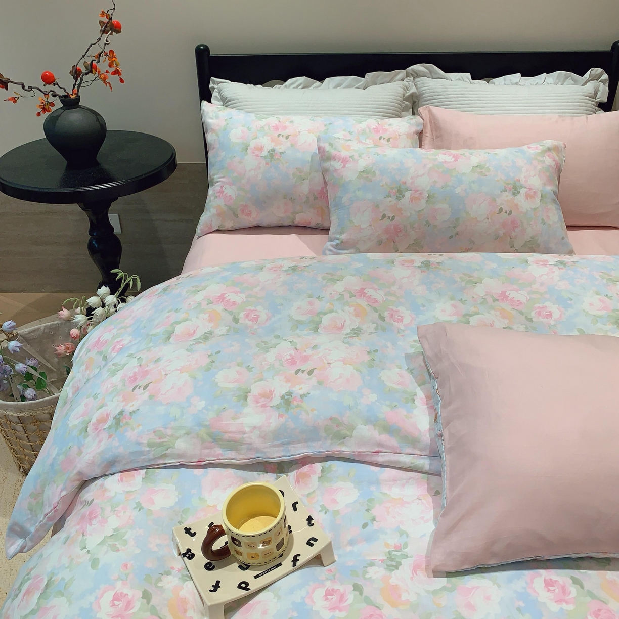 91家纺网 家纺一手货源 找家纺 莱豫家纺 2025新款亲肤舒适双层纱四件套 黎明心境