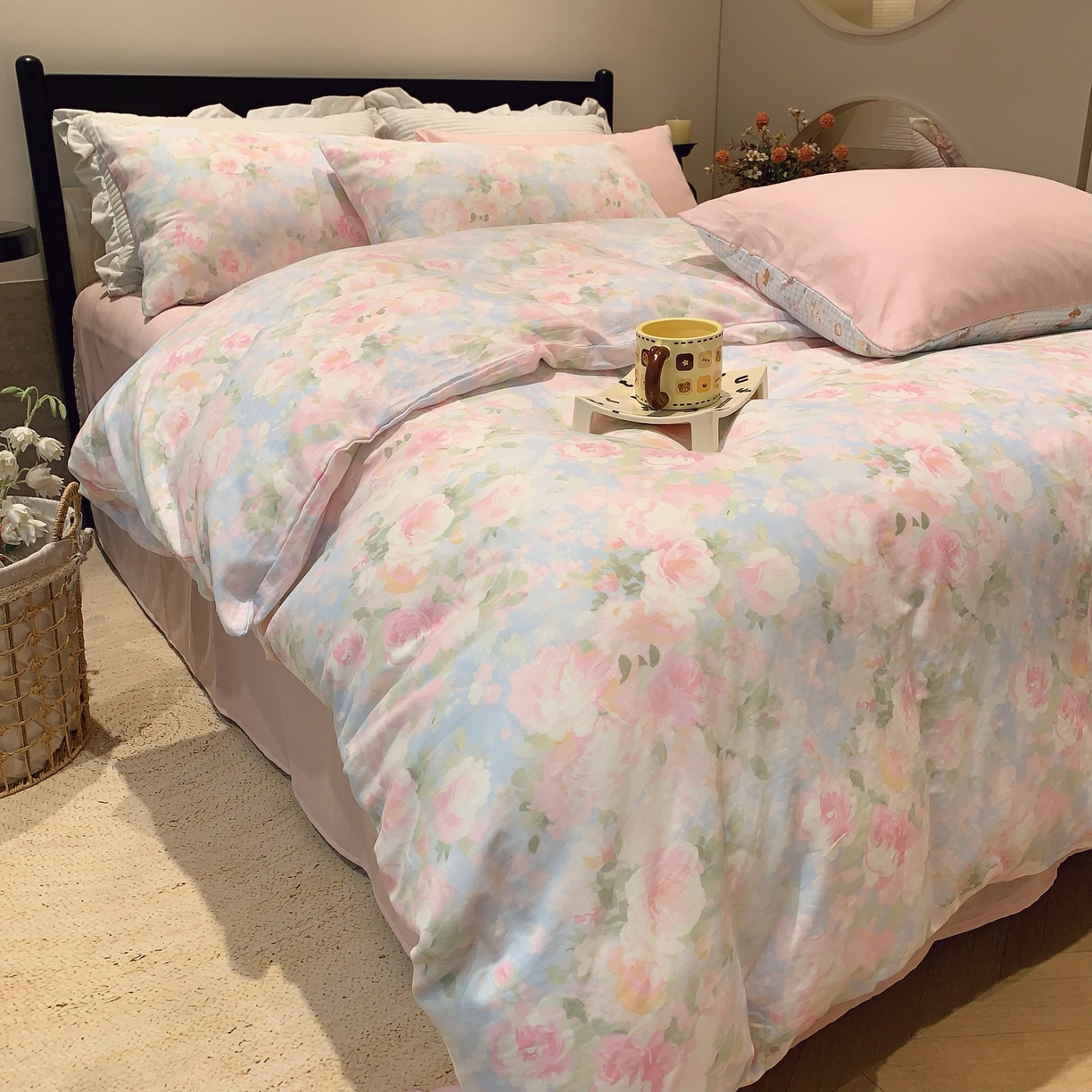 91家纺网 家纺一手货源 找家纺 莱豫家纺 2025新款亲肤舒适双层纱四件套 黎明心境