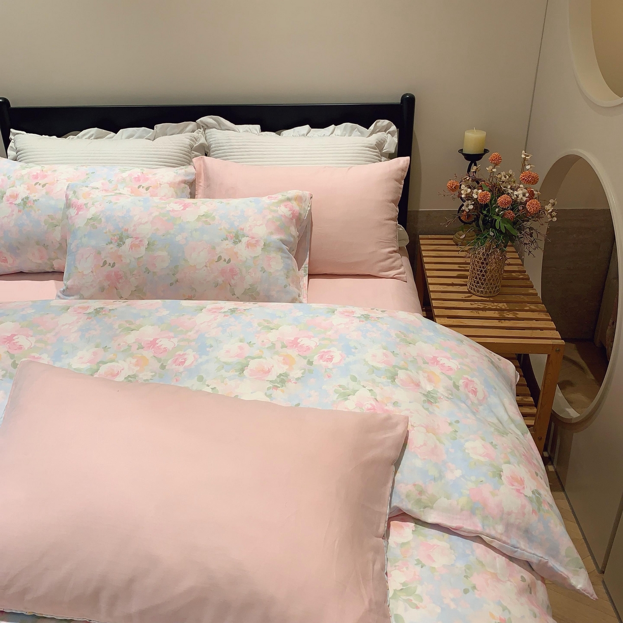 91家纺网 家纺一手货源 找家纺 莱豫家纺 2025新款亲肤舒适双层纱四件套 黎明心境