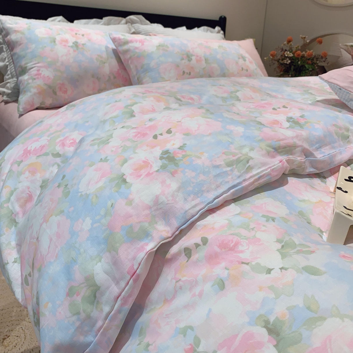 91家纺网 家纺一手货源 找家纺 莱豫家纺 2025新款亲肤舒适双层纱四件套 黎明心境