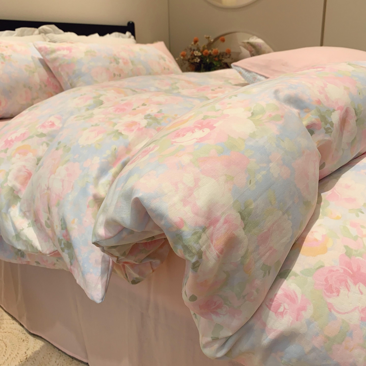 91家纺网 家纺一手货源 找家纺 莱豫家纺 2025新款亲肤舒适双层纱四件套 黎明心境