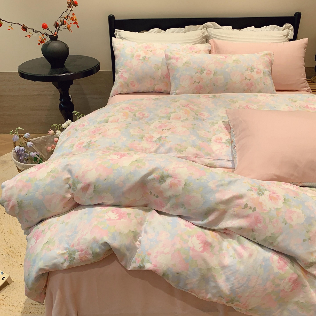 91家纺网 家纺一手货源 找家纺 莱豫家纺 2025新款亲肤舒适双层纱四件套 黎明心境