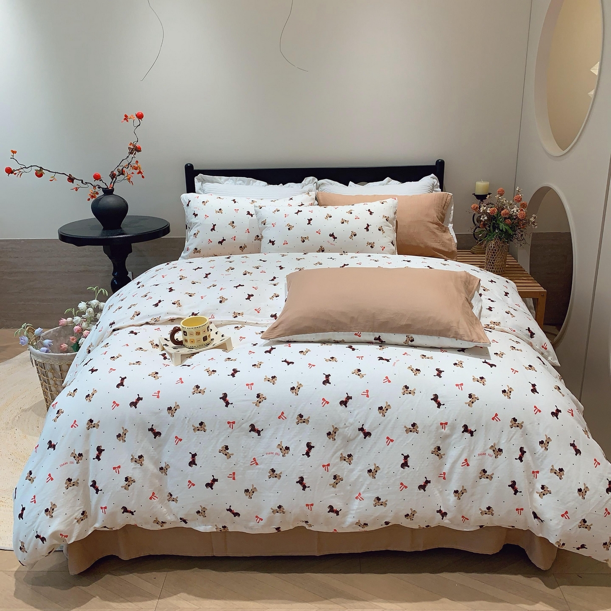 莱豫家纺 2025新款亲肤舒适双层纱四件套 汪汪队