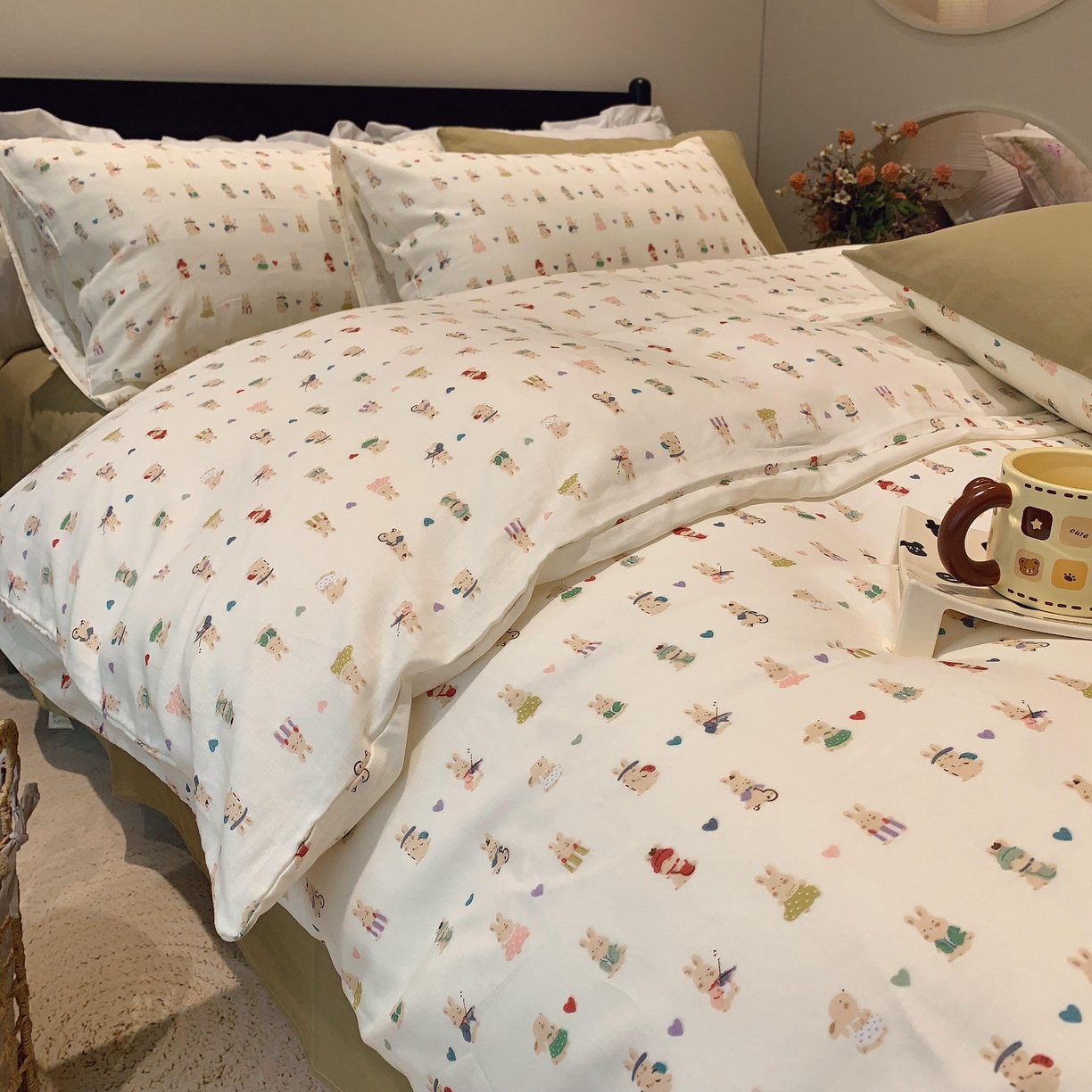 91家纺网 家纺一手货源 找家纺 莱豫家纺 2025新款亲肤舒适双层纱四件套 星夜奇想