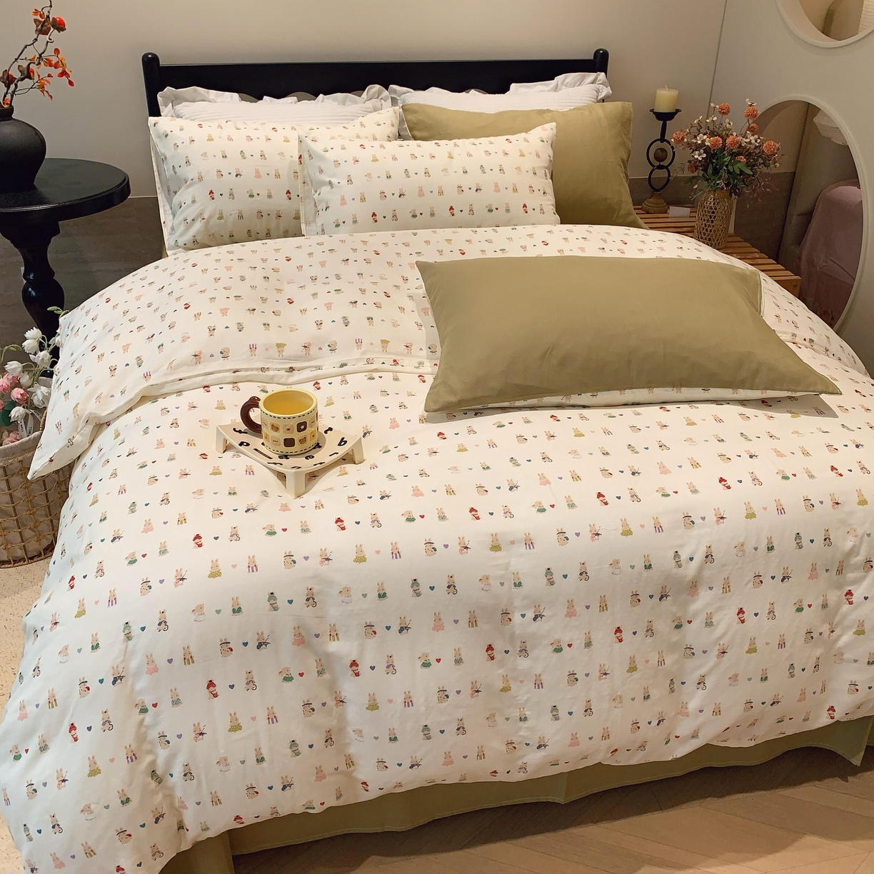 91家纺网 家纺一手货源 找家纺 莱豫家纺 2025新款亲肤舒适双层纱四件套 星夜奇想