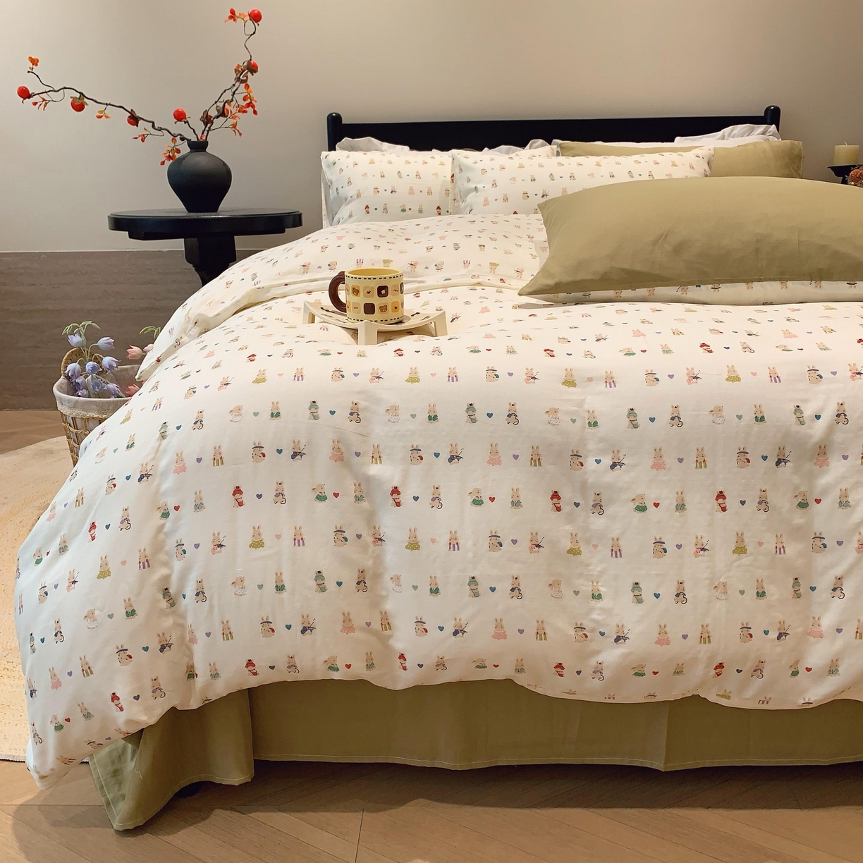 91家纺网 家纺一手货源 找家纺 莱豫家纺 2025新款亲肤舒适双层纱四件套 星夜奇想