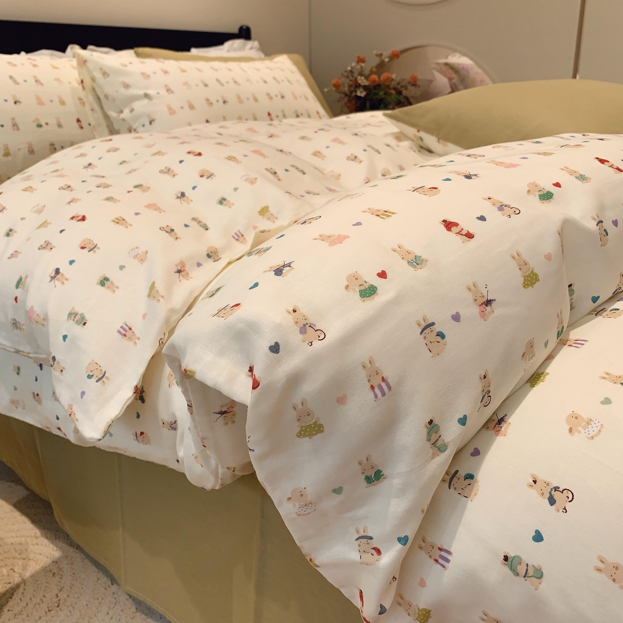 91家纺网 家纺一手货源 找家纺 莱豫家纺 2025新款亲肤舒适双层纱四件套 星夜奇想