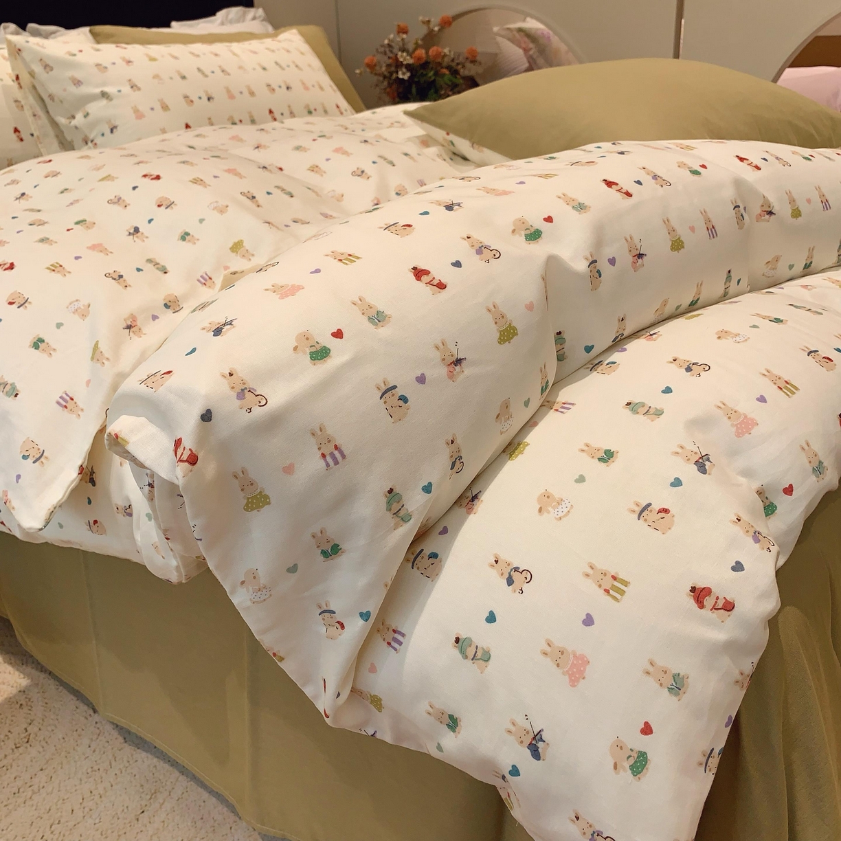 91家纺网 家纺一手货源 找家纺 莱豫家纺 2025新款亲肤舒适双层纱四件套 星夜奇想