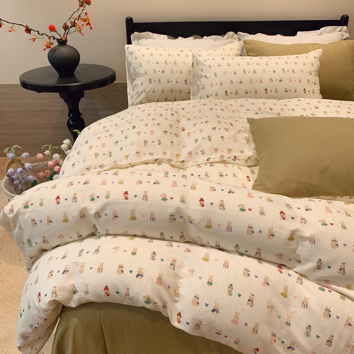 91家纺网 家纺一手货源 找家纺 莱豫家纺 2025新款亲肤舒适双层纱四件套 星夜奇想