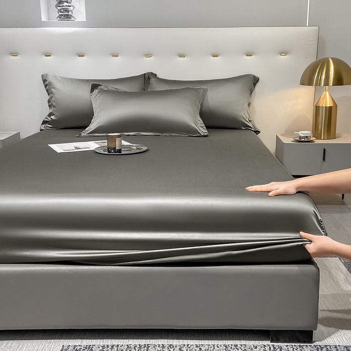 91家纺网 家纺一手货源 找家纺 （总）丝芙妮家居（原乐视家纺） 2025春夏新款纯色天丝单床笠 床笠单件