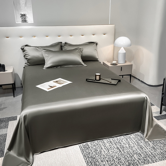 91家纺网 家纺一手货源 找家纺 （总）丝芙妮家居（原乐视家纺） 2025春夏新款纯色天丝单床单 床单单件