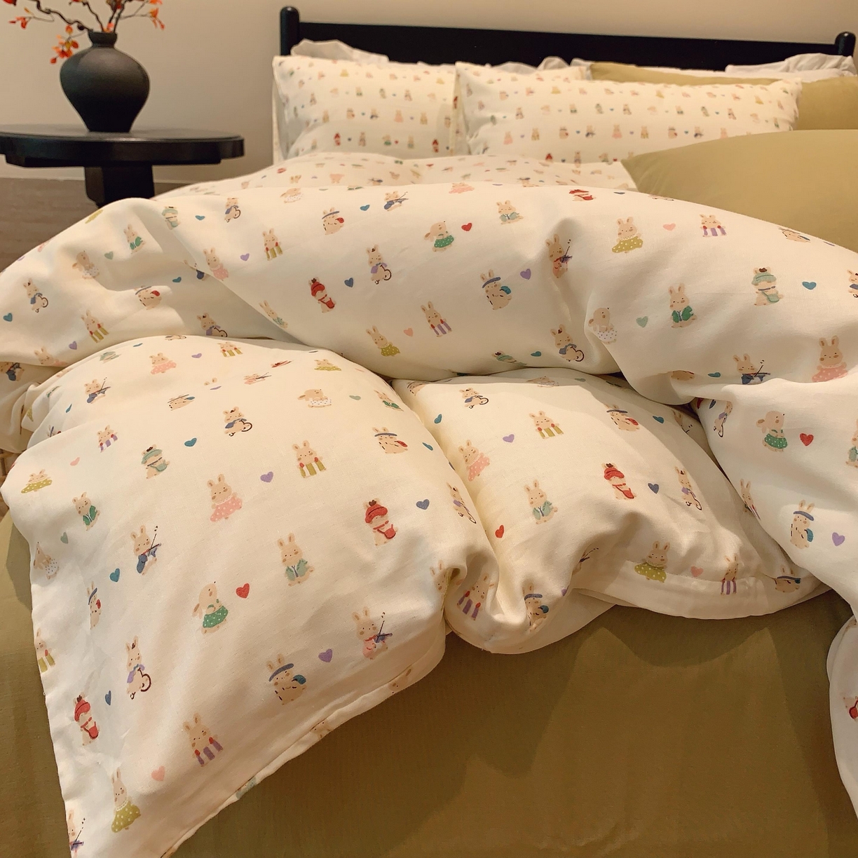 91家纺网 家纺一手货源 找家纺 莱豫家纺 2025新款亲肤舒适双层纱四件套 星夜奇想