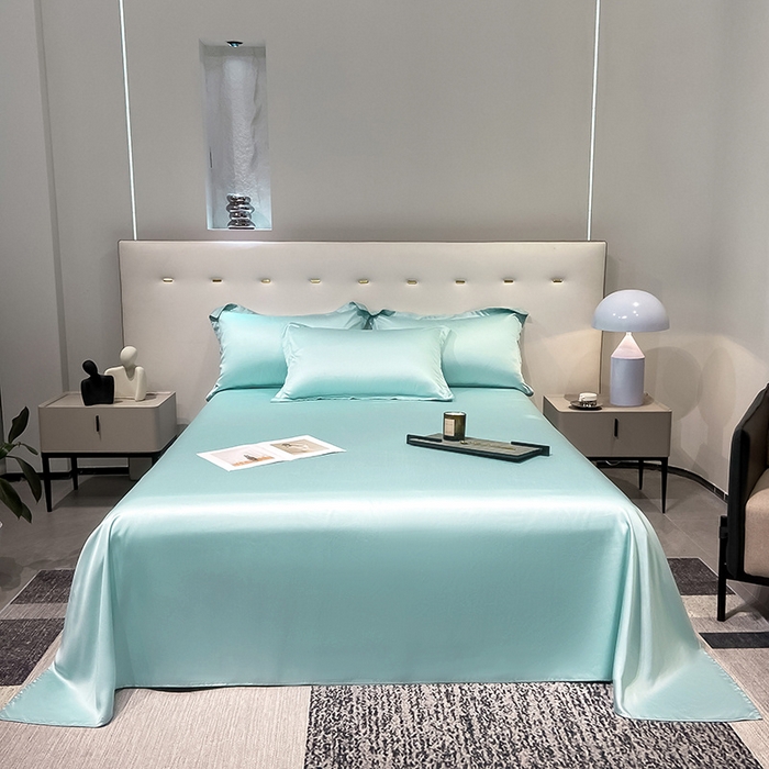 91家纺网 家纺一手货源 找家纺 丝芙妮家居（原乐视家纺） 2025春夏新款纯色天丝单床单 床单单件 品兰