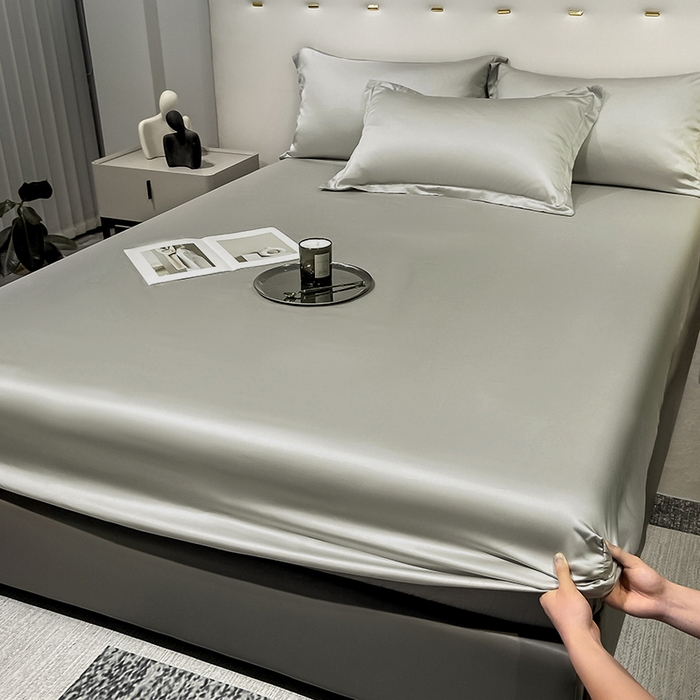 91家纺网 家纺一手货源 找家纺 （总）丝芙妮家居（原乐视家纺） 2025春夏新款纯色天丝单床笠 床笠单件