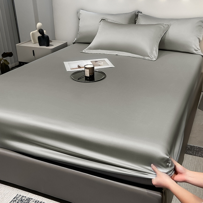 91家纺网 家纺一手货源 找家纺 （总）丝芙妮家居（原乐视家纺） 2025春夏新款纯色天丝单床笠 床笠单件