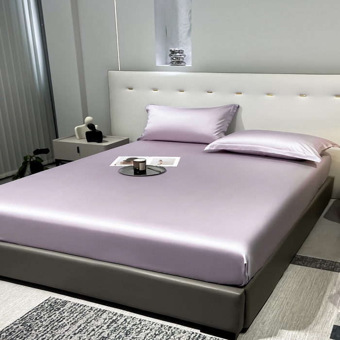 91家纺网 家纺一手货源 找家纺 丝芙妮家居（原乐视家纺） 2025春夏新款纯色天丝单床笠 床笠单件 风信紫