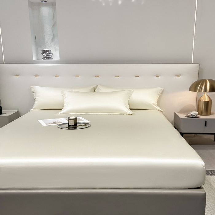 91家纺网 家纺一手货源 找家纺 丝芙妮家居（原乐视家纺） 2025春夏新款纯色天丝单床笠 床笠单件 奶昔