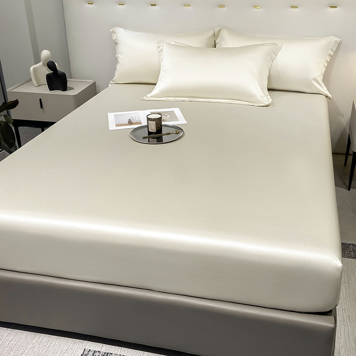 91家纺网 家纺一手货源 找家纺 丝芙妮家居（原乐视家纺） 2025春夏新款纯色天丝单床笠 床笠单件 奶昔